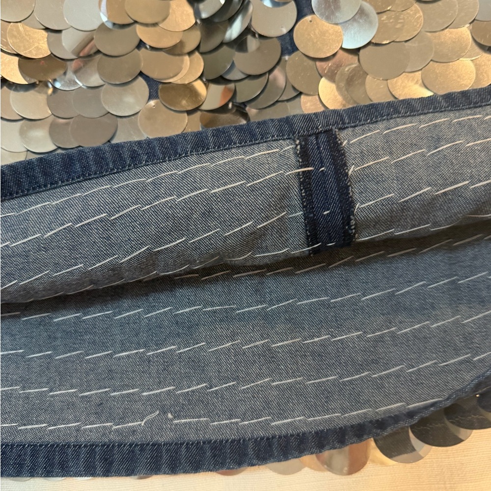 Silver Sequin Mini Skirt NWT - image 4